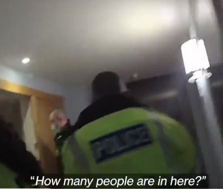 Moment cops storm illegal lockdown party and fine 26 ‘ridiculous’ poker players in apartment