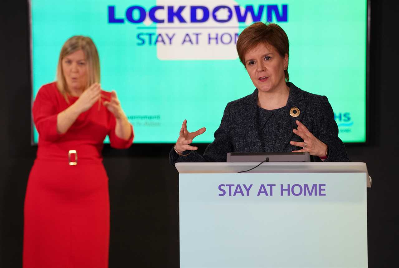 Nicola Sturgeon accused of ‘bogus’ vaccine claims as Scotland slumps behind other UK nations after record low day
