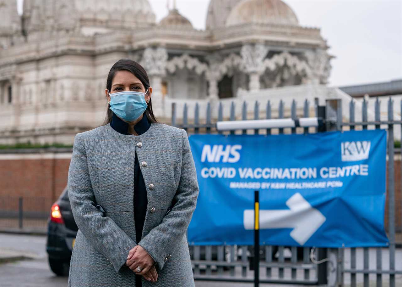 Priti Patel urges ethnic minority Brits to get ‘life saving’ Covid vaccine after her parents receive jab