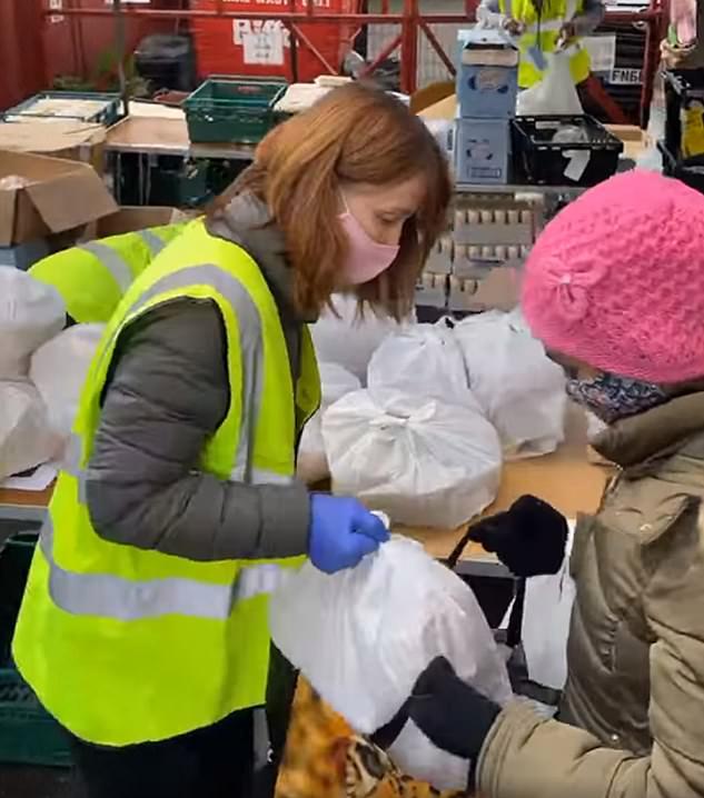 Kay Burley volunteers at London food bank while suspended from Sky News for lockdown breach