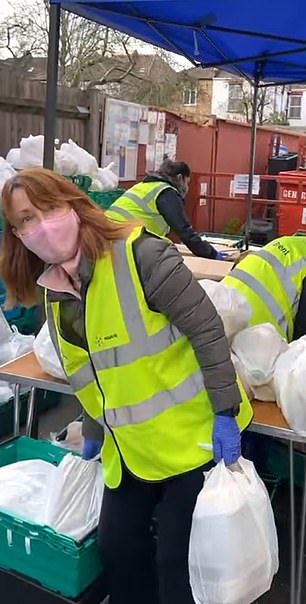 Kay Burley volunteers at London food bank while suspended from Sky News for lockdown breach