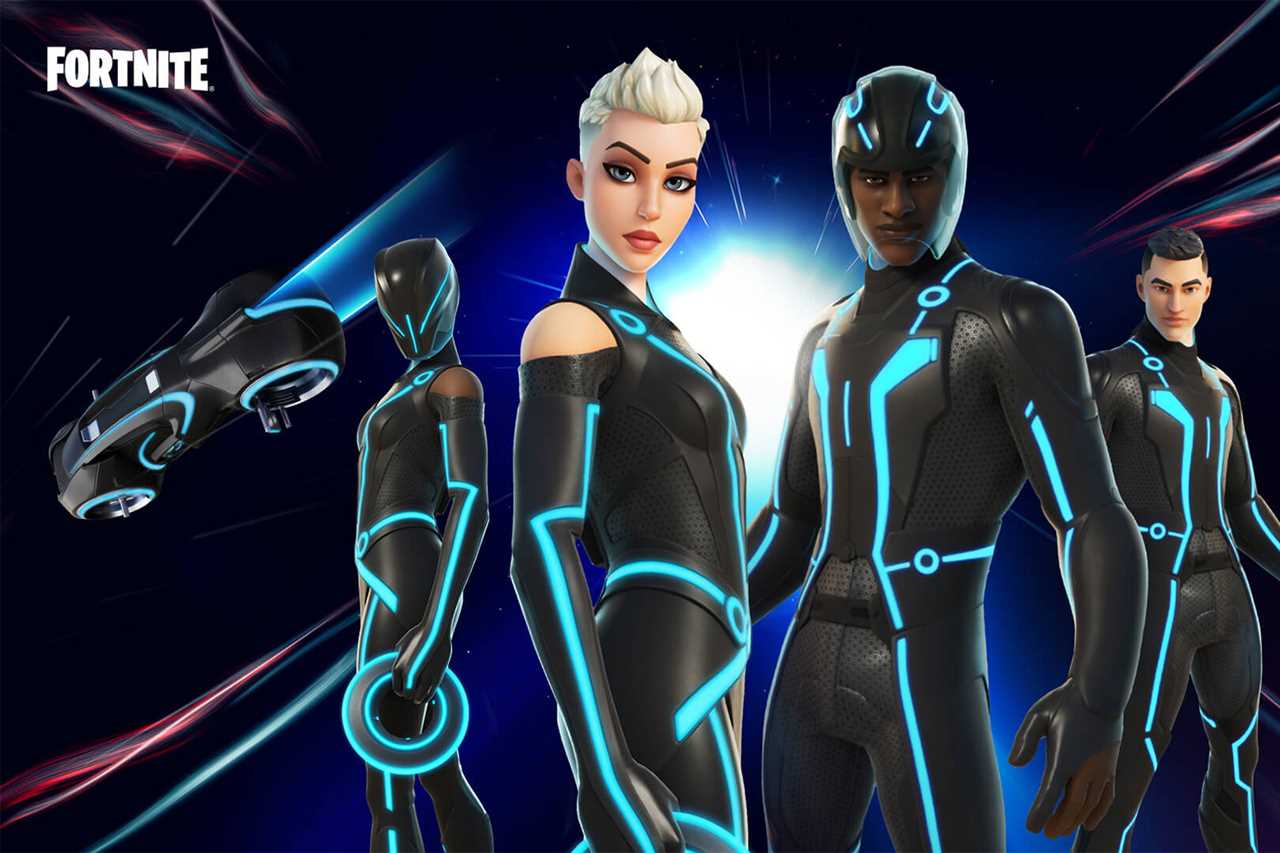 Huge Fortnite Tron update live NOW with new sci-fi skins and Light Cycle glider