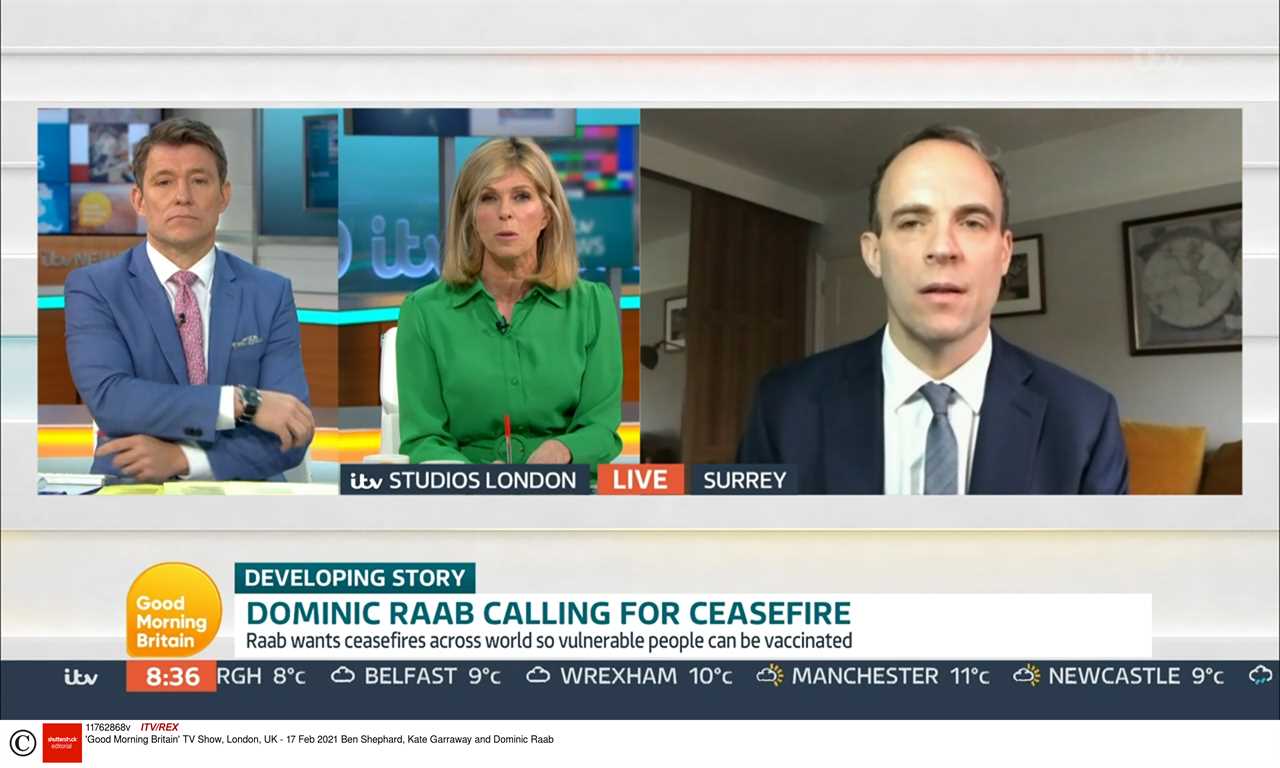 Kate Garraway and Dominic Raab in fiery clash over ‘nonsense’ Covid quarantine hotels as he calls GMB host ‘cynical’