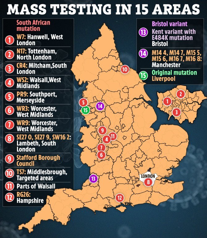 Deadly mutant Covid variants from Brazil and South Africa are FALLING in UK, says Matt Hancock