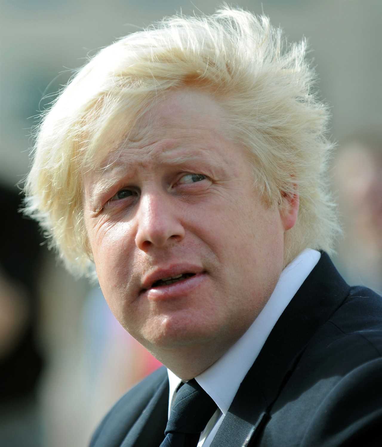 Boris Johnson’s son Wilf has inherited his father’s infamous wild hairdo – which spills over the top of his pushchair