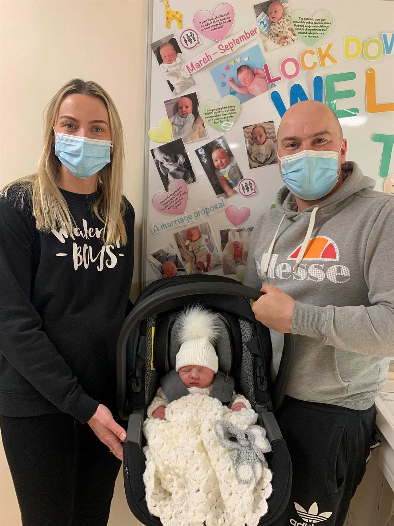 School sweethearts welcome TWO babies during coronavirus lockdown