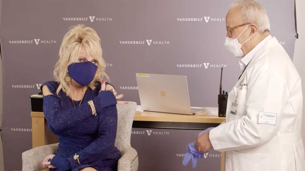 Dolly Parton receives Covid-19 vaccine and encourages others to get it as she says ‘don’t be such a chicken!’