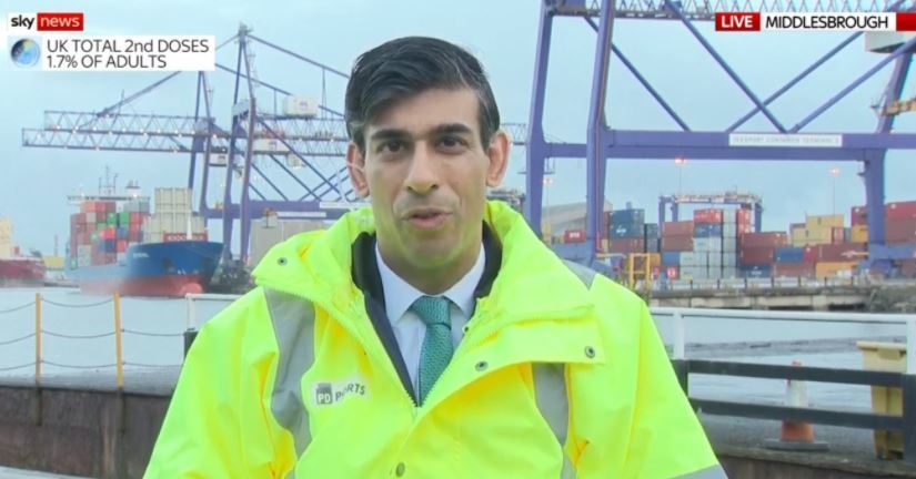 Rishi Sunak hails ‘incredibly exciting’ post-Brexit Freeports as we can finally be ‘uniquely British’ after leaving EU