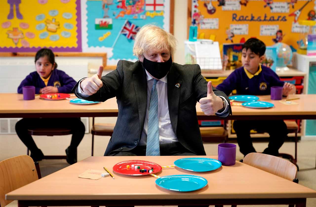 Boris Johnson hails re-opening of schools as result of ‘truly national effort’ to defeat Covid