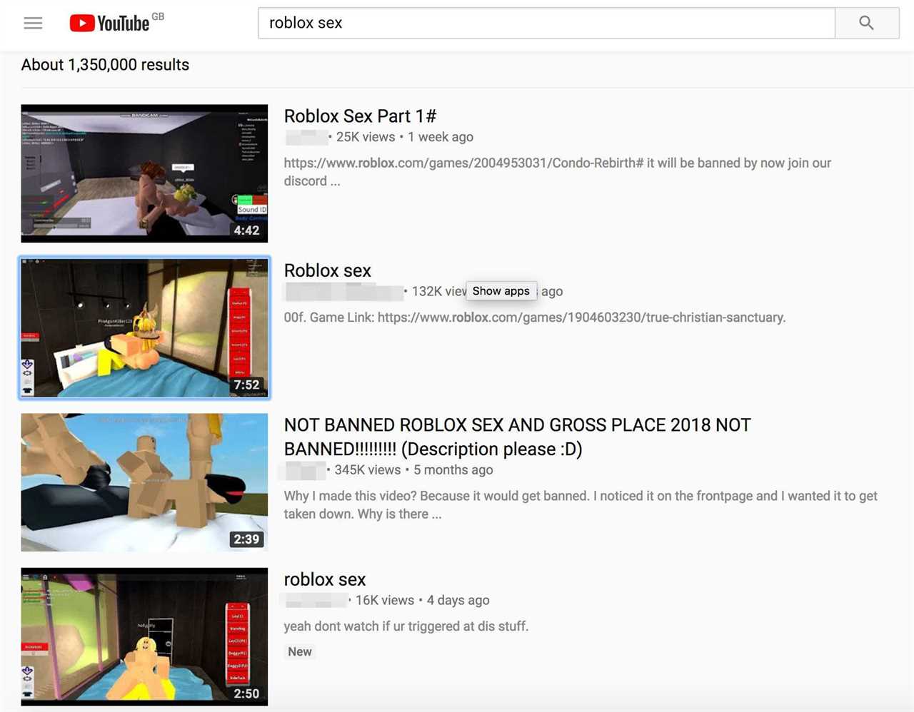 YouTube porn Roblox sex