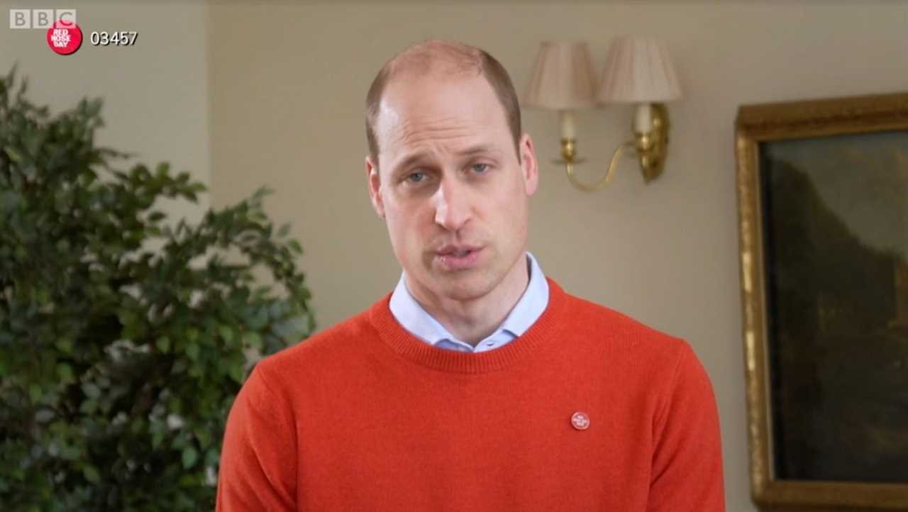 Prince William hails Brits’ ‘incredible generosity’ during Covid on Comic Relief