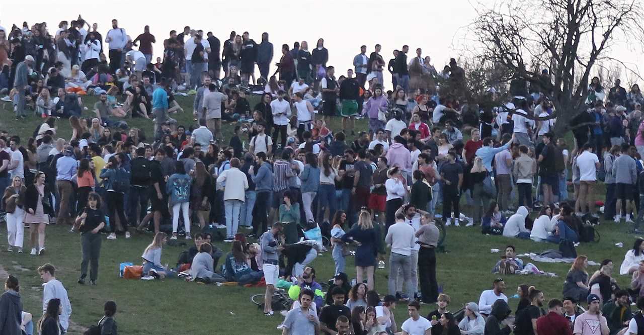 Lockdown extension fears as Brits pack parks and beaches for 24C mini-heatwave and experts warn of infections spike