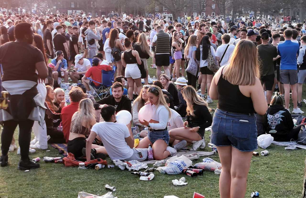 Lockdown extension fears as Brits pack parks and beaches for 24C mini-heatwave and experts warn of infections spike