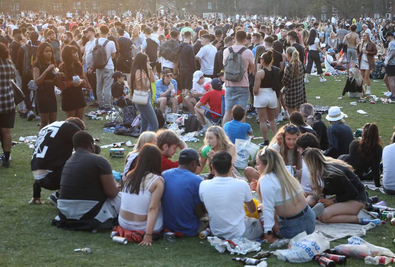 Lockdown extension fears as Brits pack parks and beaches for 24C mini-heatwave and experts warn of infections spike