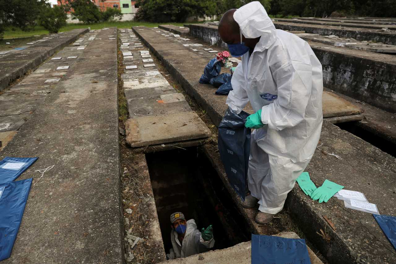 Overflowing Brazil cemetery digs up 1,000 skeletons to make room for more Covid victims as deaths spiral out of control