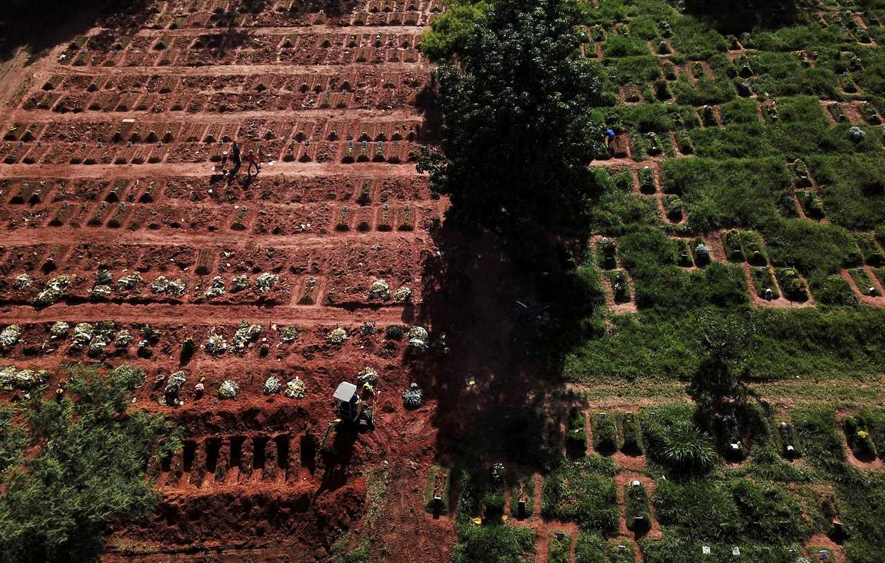 Overflowing Brazil cemetery digs up 1,000 skeletons to make room for more Covid victims as deaths spiral out of control