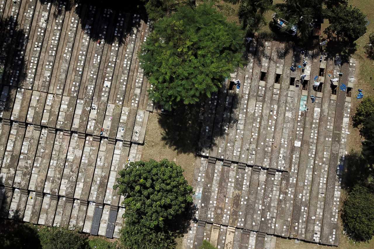 Overflowing Brazil cemetery digs up 1,000 skeletons to make room for more Covid victims as deaths spiral out of control