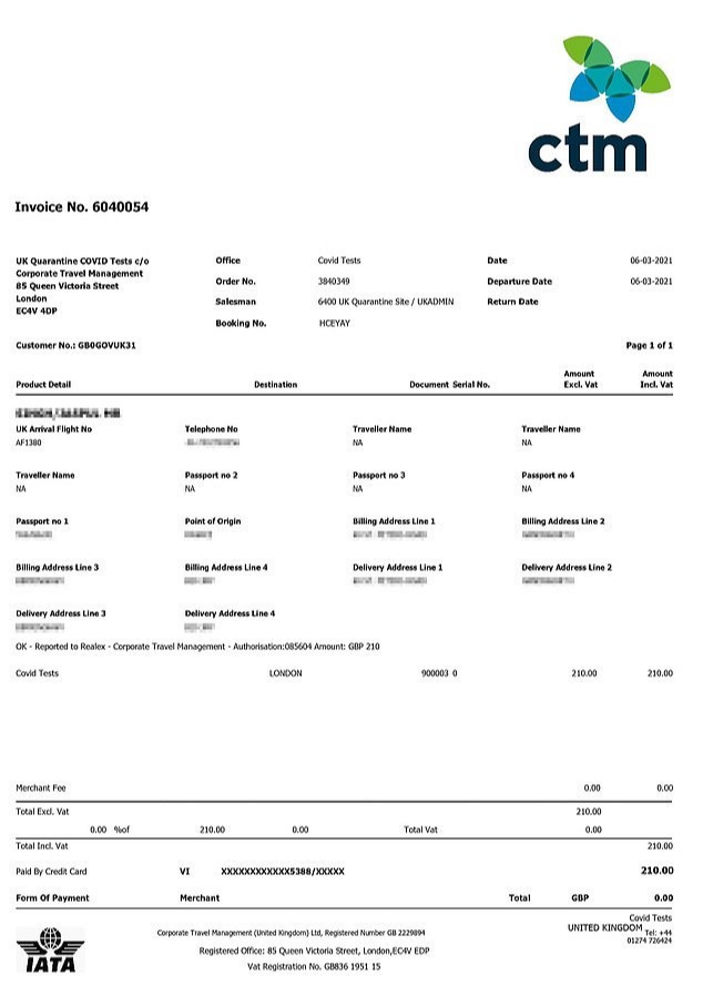 Teen scammer, 18, risking lives by selling £80 fake invoices to help UK arrivals dodge Covid tests while quarantining