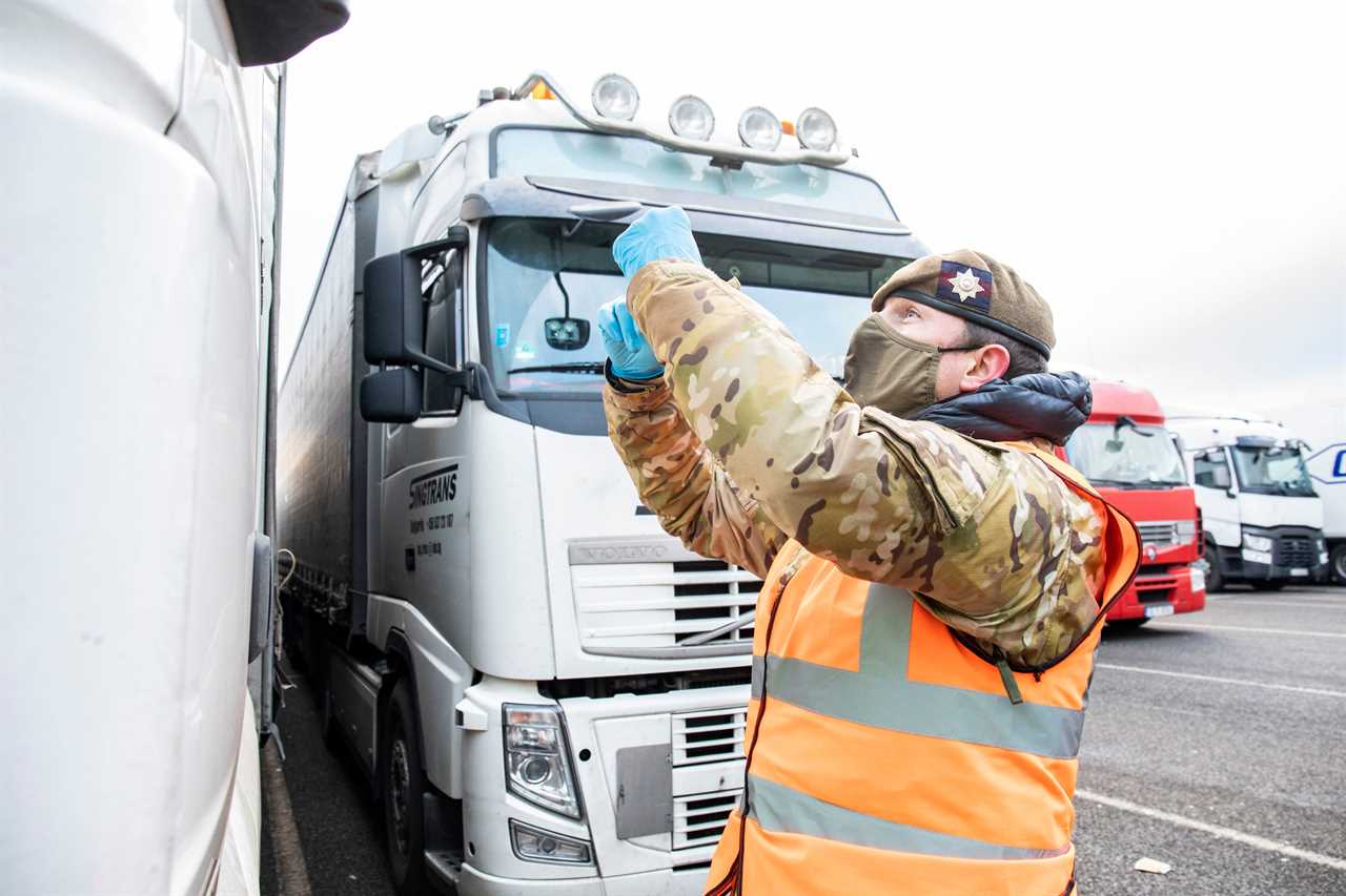 Lorry drivers arriving in UK have to take Covid test from TODAY to stop mutant strains