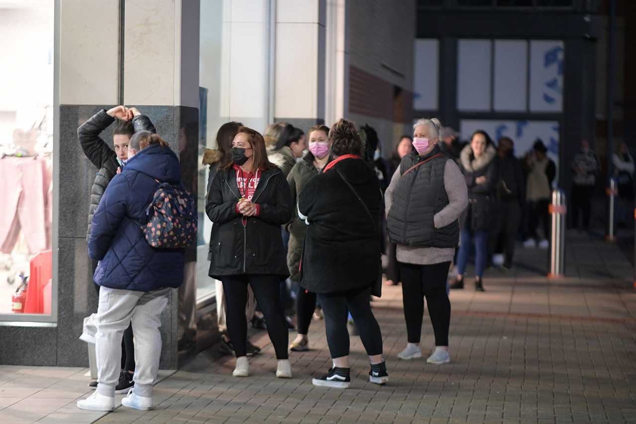Primark shoppers queue from dawn for first chance to grab a bargain as April 12 rules mean non-essential shops reopen