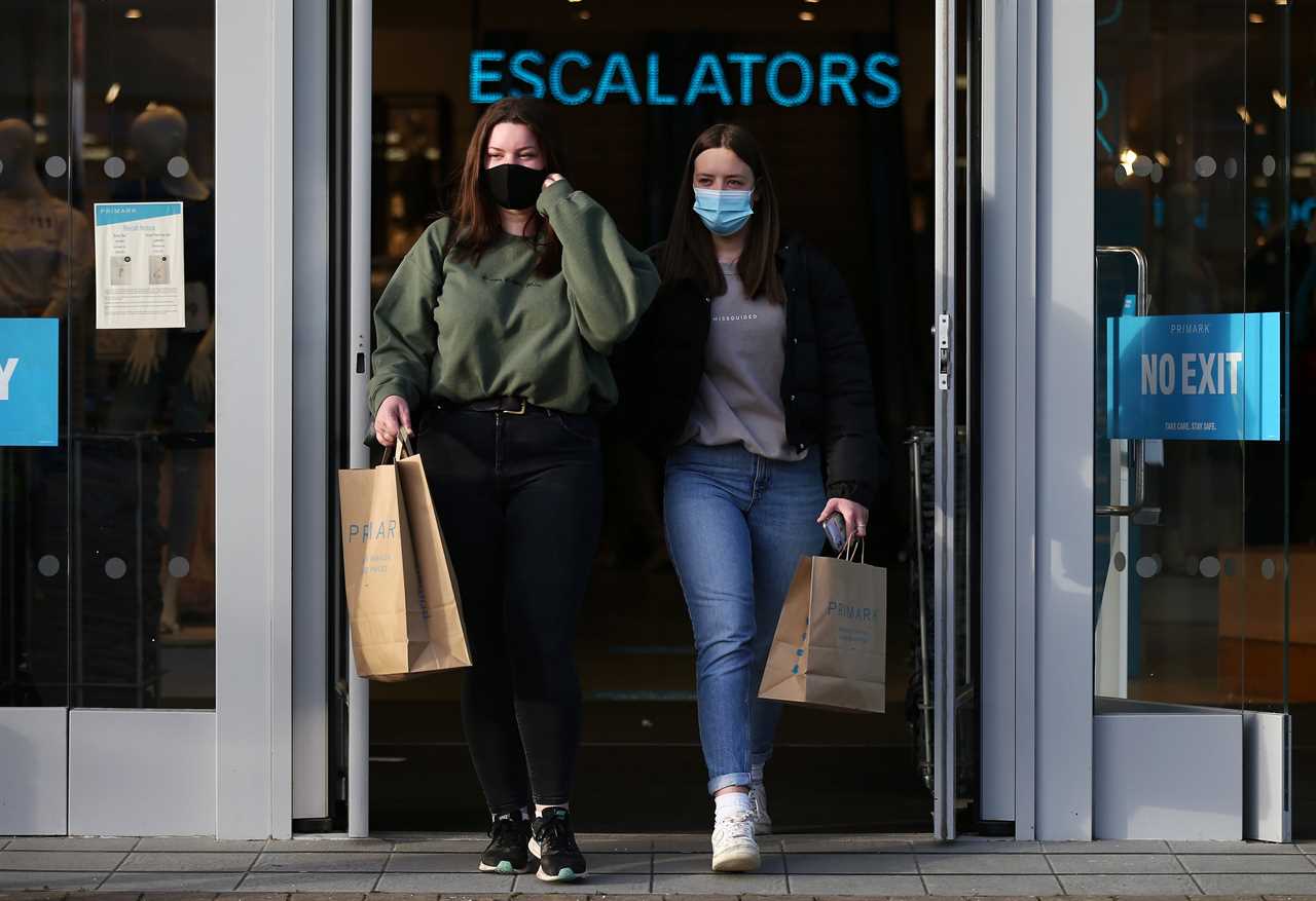 Primark shoppers queue from dawn for first chance to grab a bargain as April 12 rules mean non-essential shops reopen