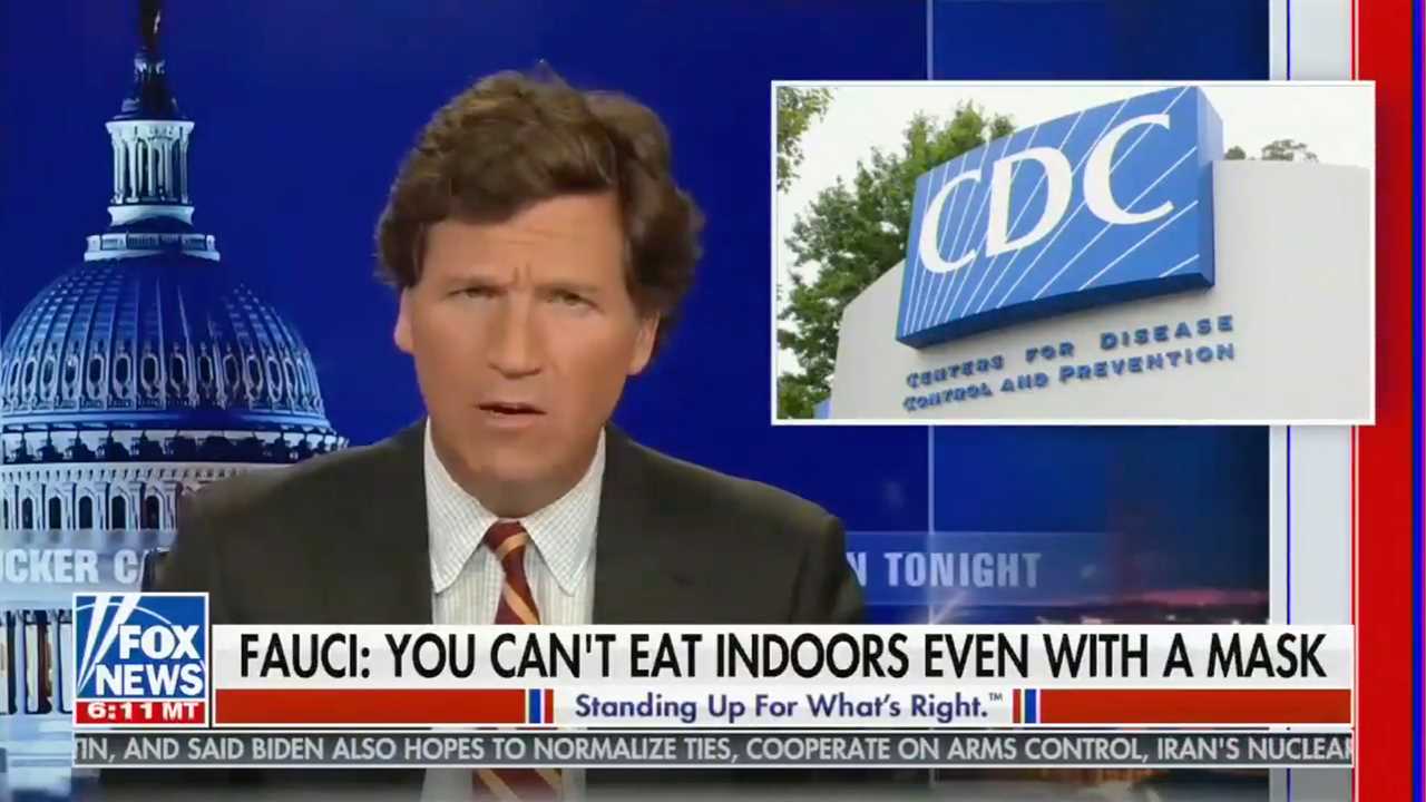 Tucker Carlson slams Dr Fauci and Justin Trudeau for saying vaccinated STILL have to wear masks