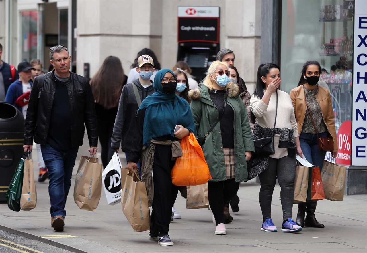 Economy grew in February despite lockdown fuelling hopes high streets will enjoy a bumper summer