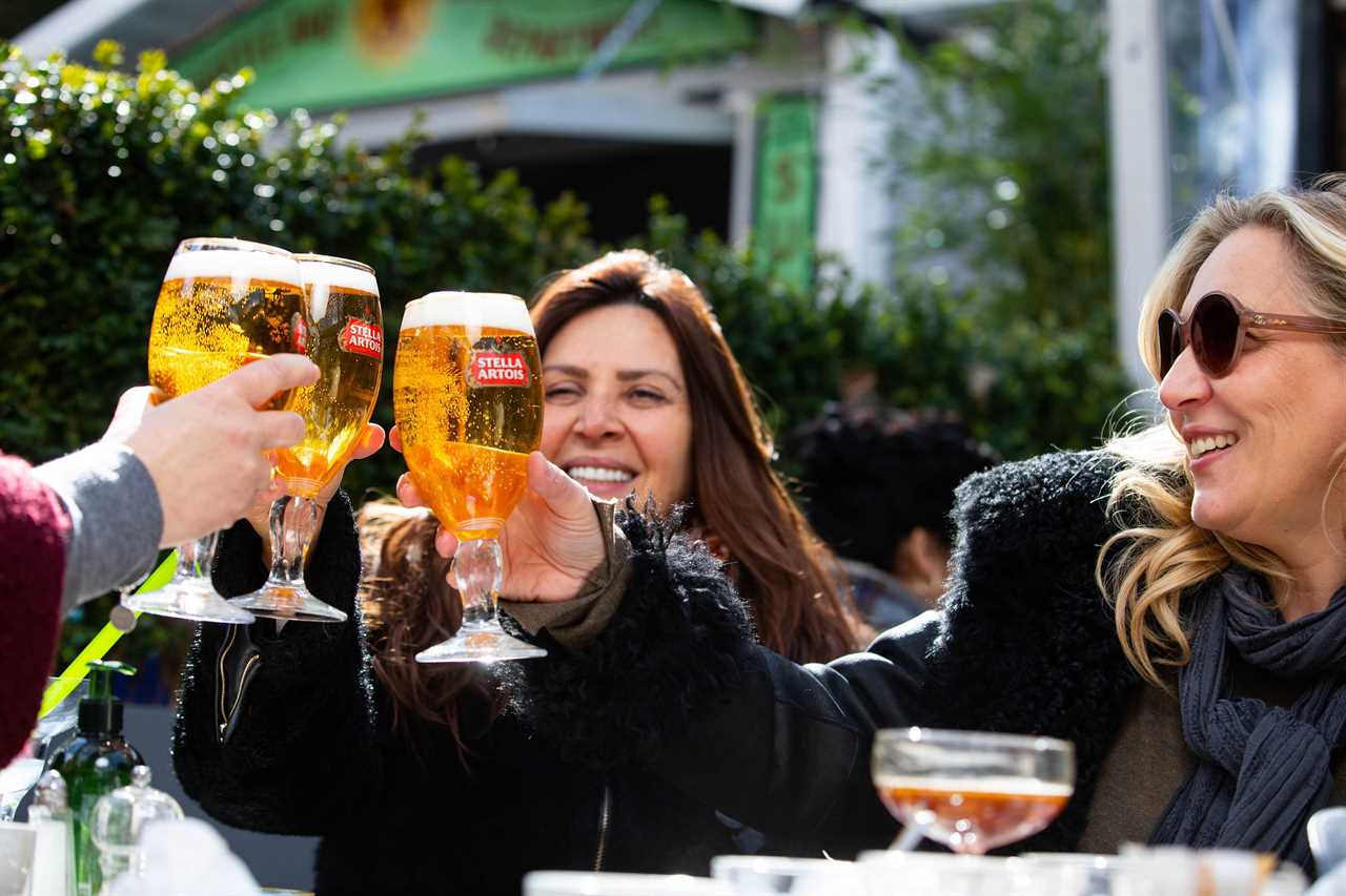 Booze sales DOUBLED in bars and restaurants on Monday compared with 2019 after Brits dashed to the pub