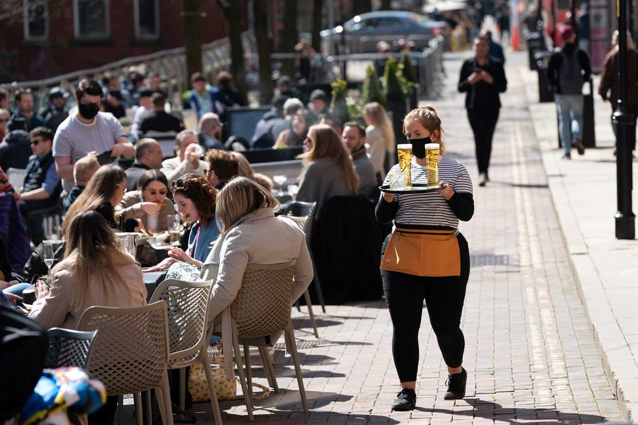 Booze sales DOUBLED in bars and restaurants on Monday compared with 2019 after Brits dashed to the pub