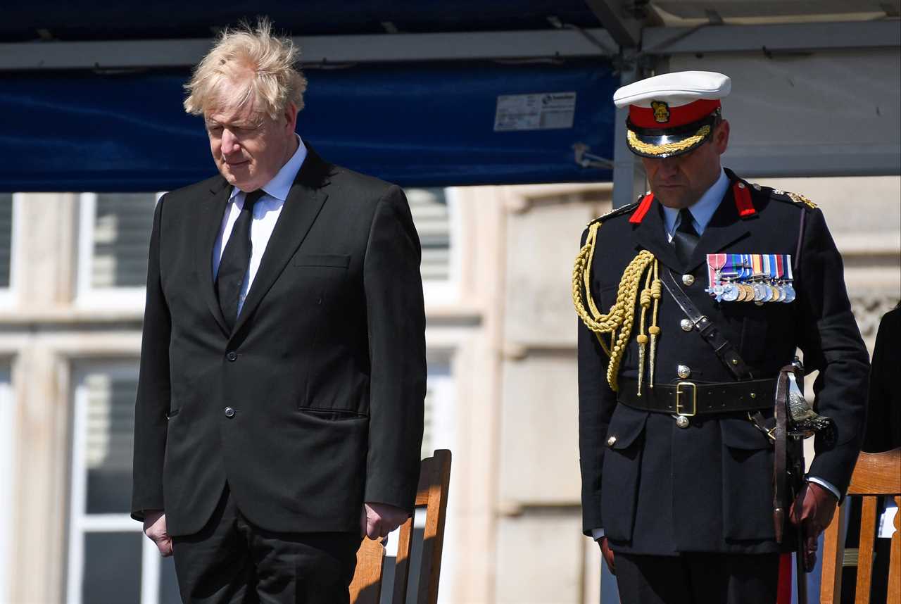 Queen will sit alone at Prince Philip’s funeral after arriving in Bentley with Lady in Waiting to National Anthem