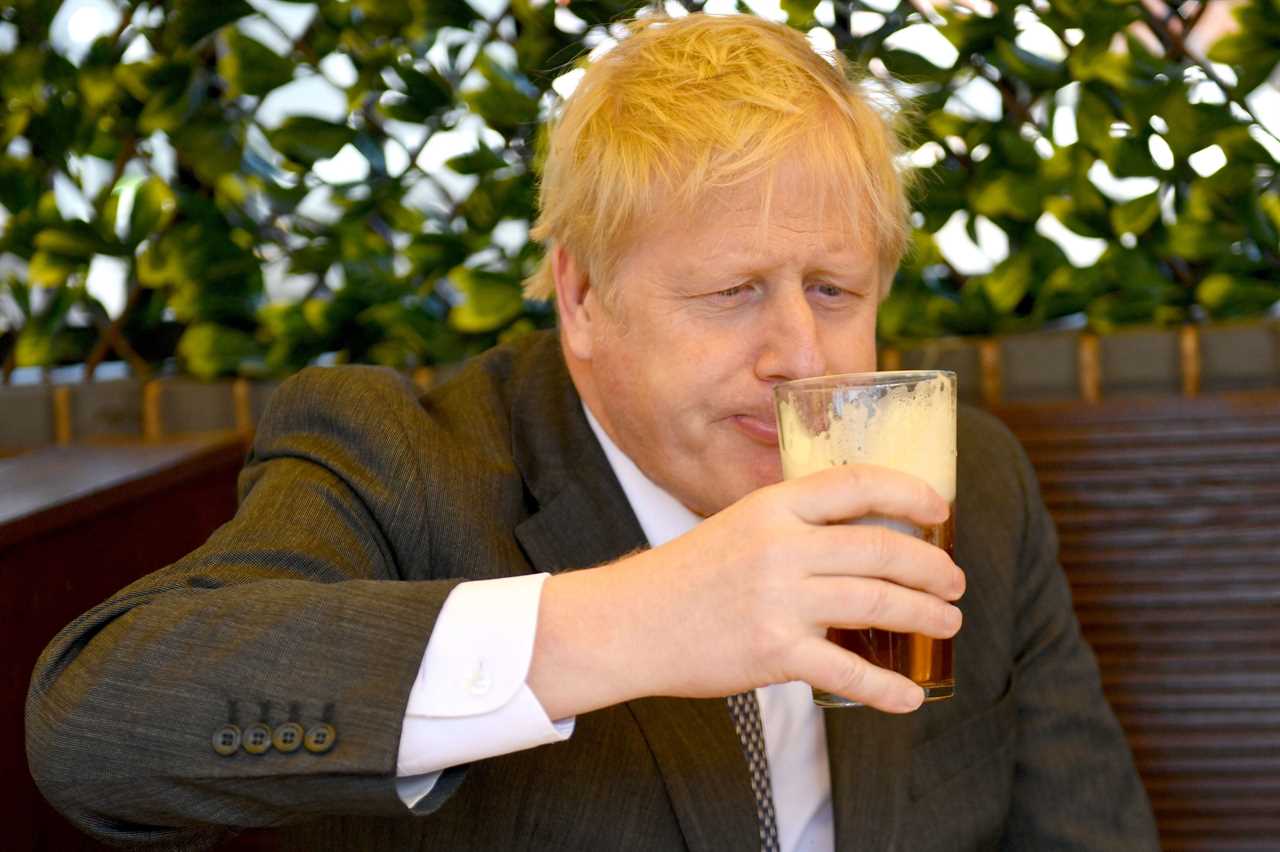 Boris Johnson FINALLY has his first post-lockdown pint in pub as he campaigns for Birmingham Mayor Andy Street