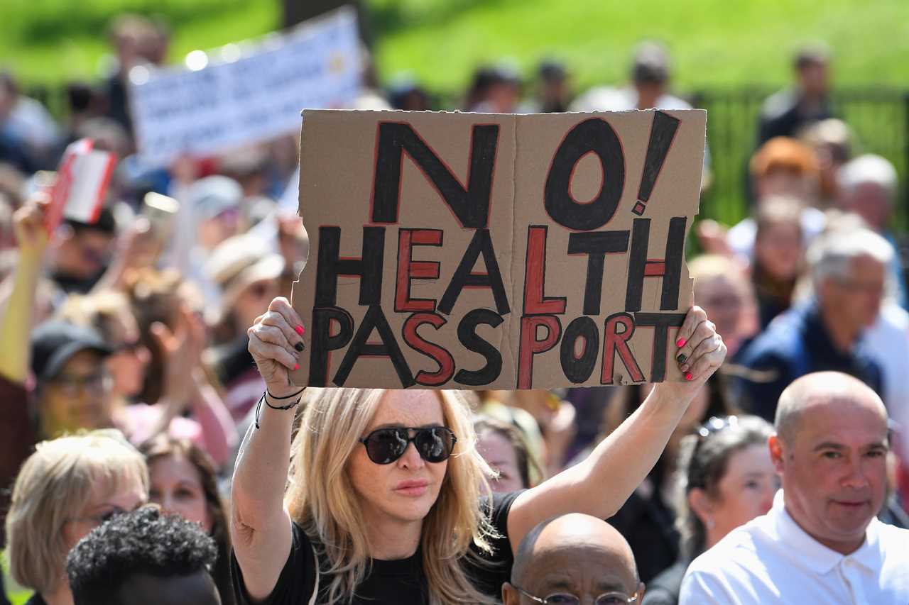 Thousands gather for anti-lockdown protest in London – despite pubs, shops and gyms reopening