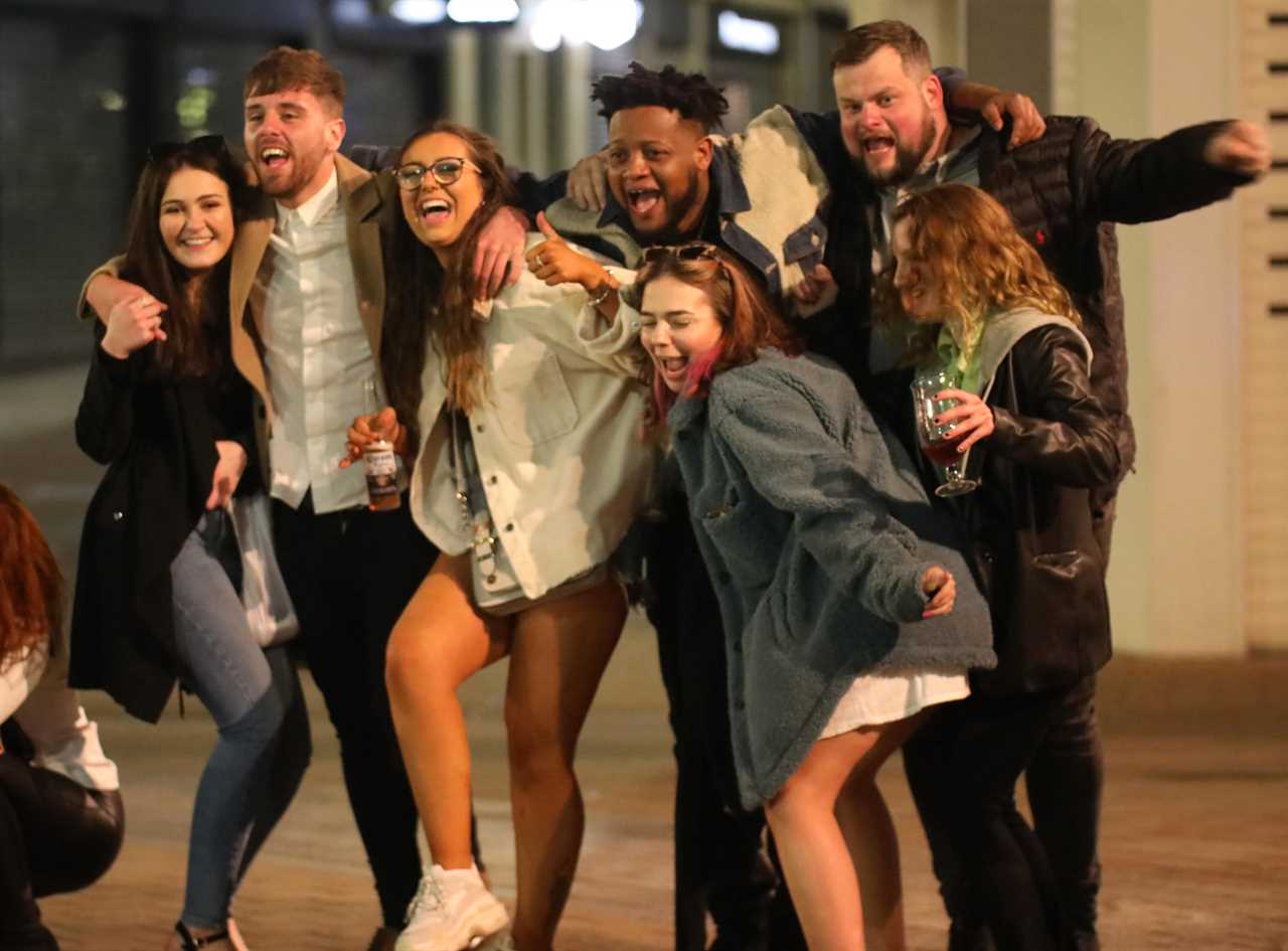 Boozy Brits enjoy wild night out on the town to celebrate second weekend of freedom since beer gardens reopened