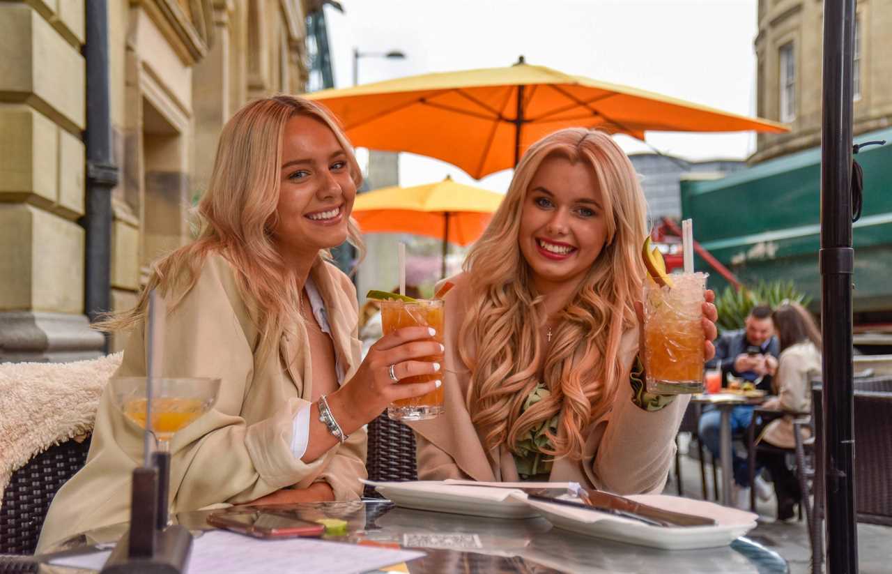 Starting the weekend early - two women enjoy a drink in Newcastle