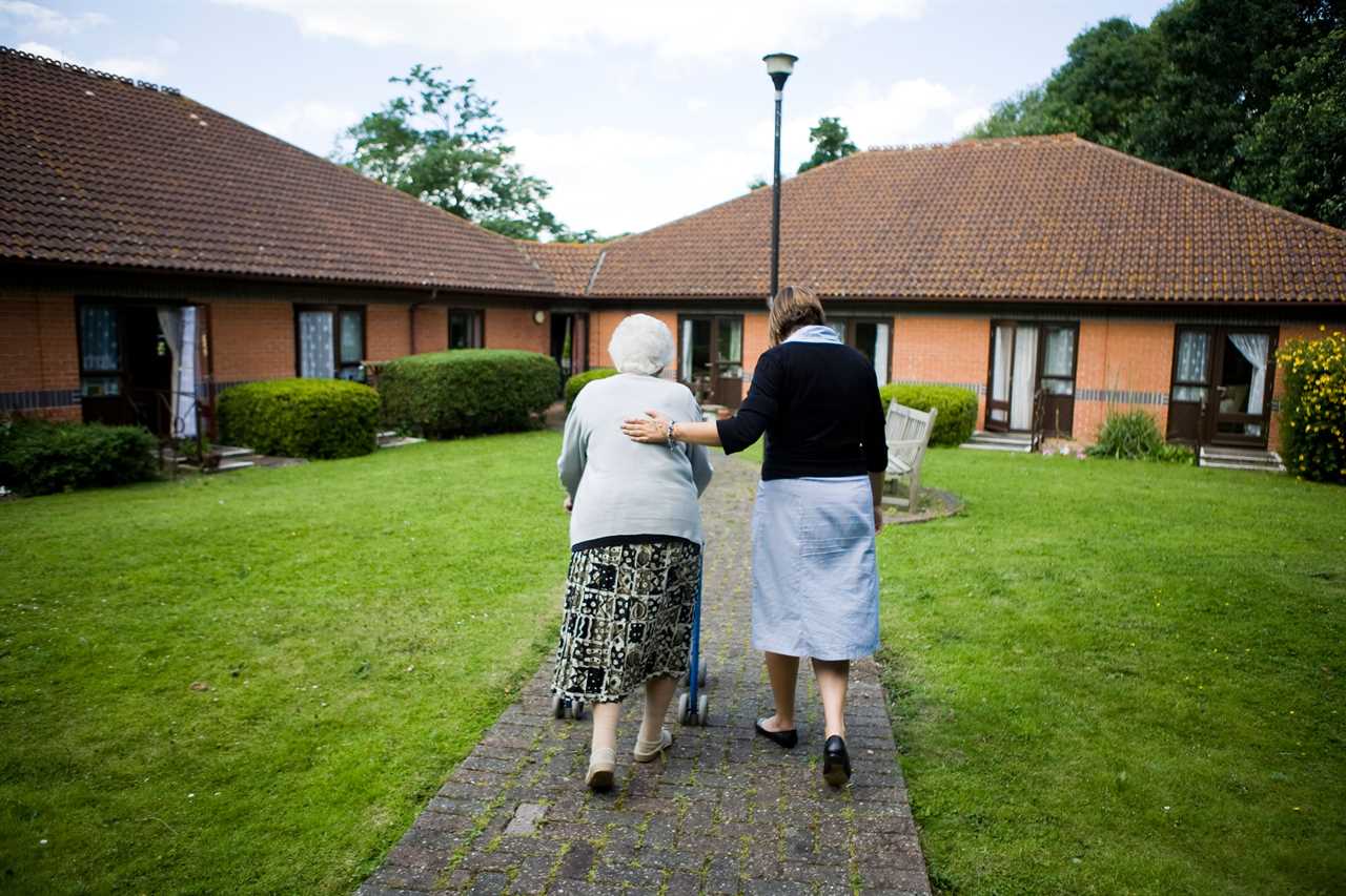 Elderly care home residents finally allowed to go for a walk and visit families