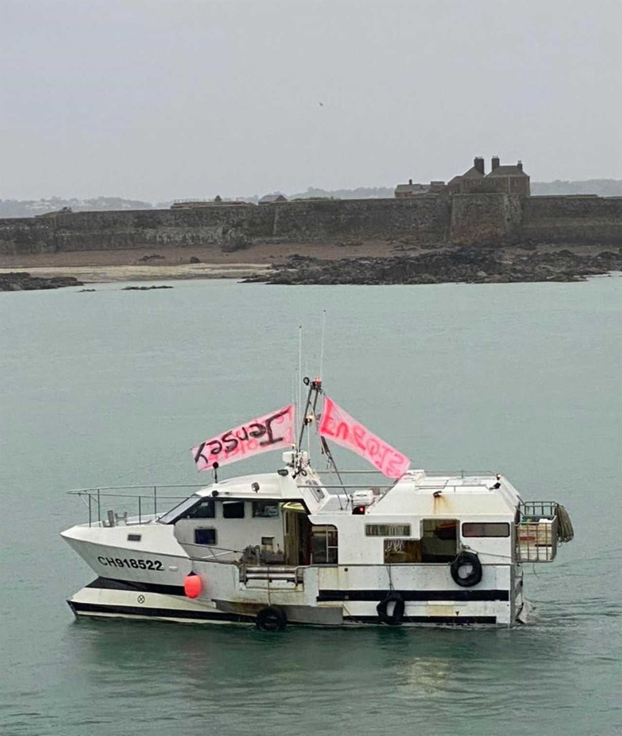 French Navy patrol boat races to Jersey as tensions rise after Royal Navy called to ‘act of war’ blockade by 100 ships