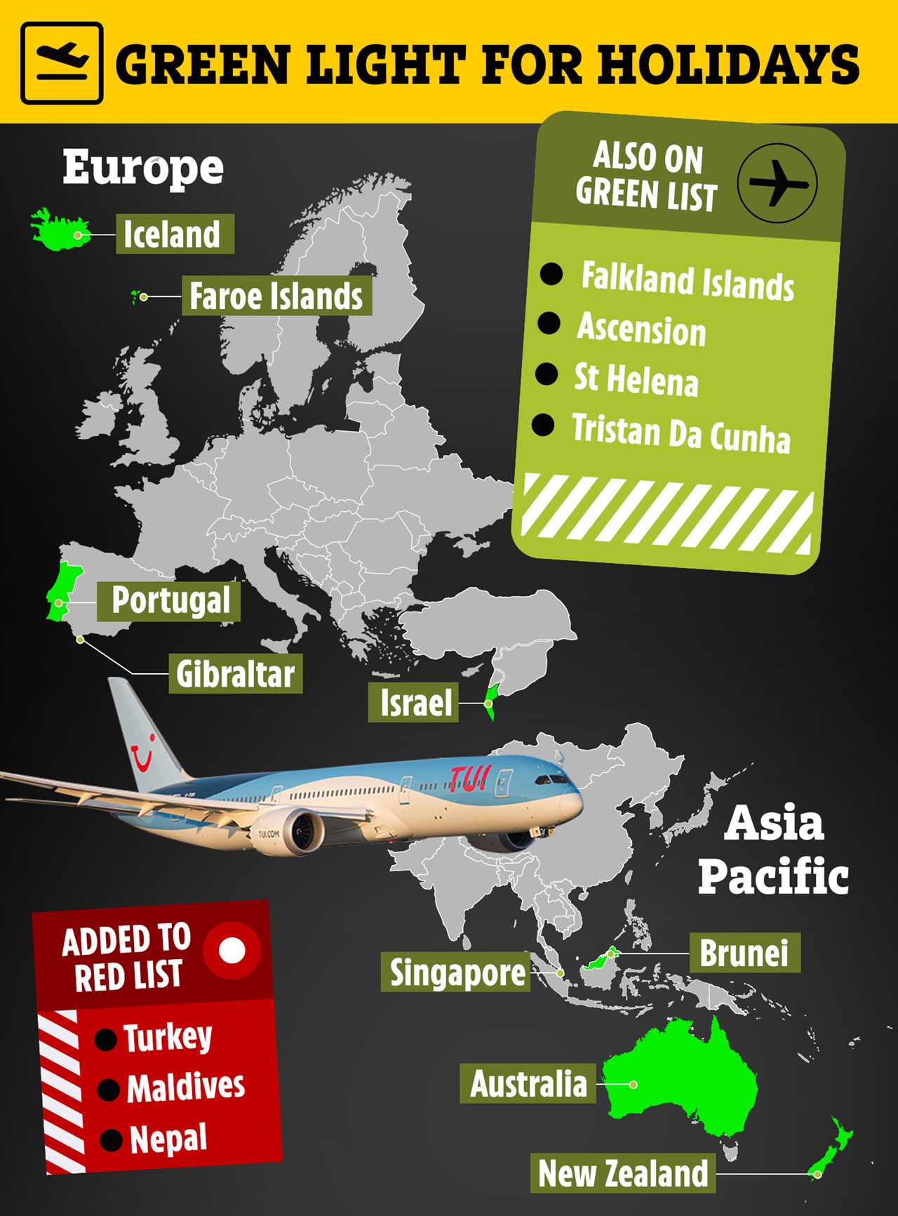 Amber list countries: All of the holiday destinations where passengers face quarantine