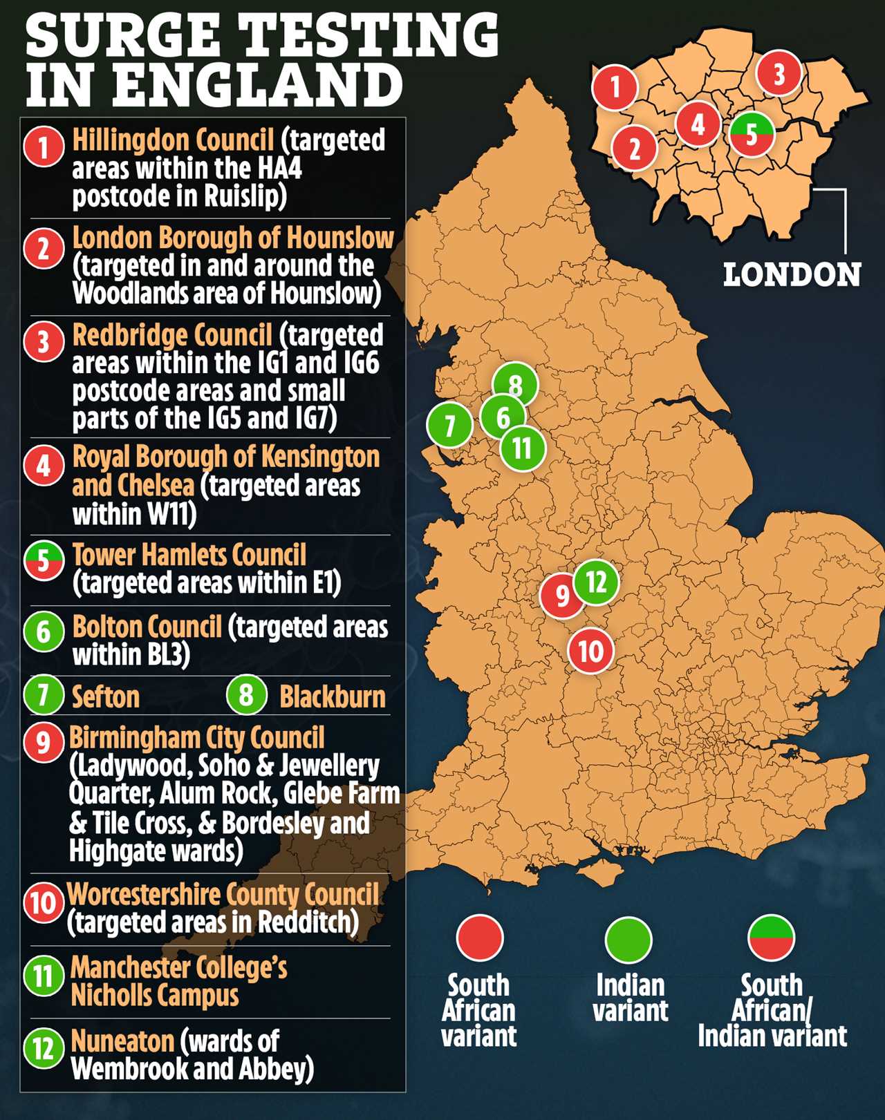 Indian Covid variant found in 40% of England and is now dominant in 23 areas