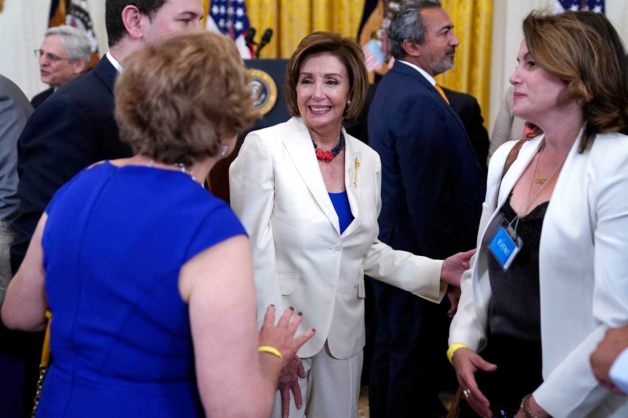 Nancy Pelosi seen chatting to lawmakers WITHOUT Covid mask just hours after warning against similar behavior