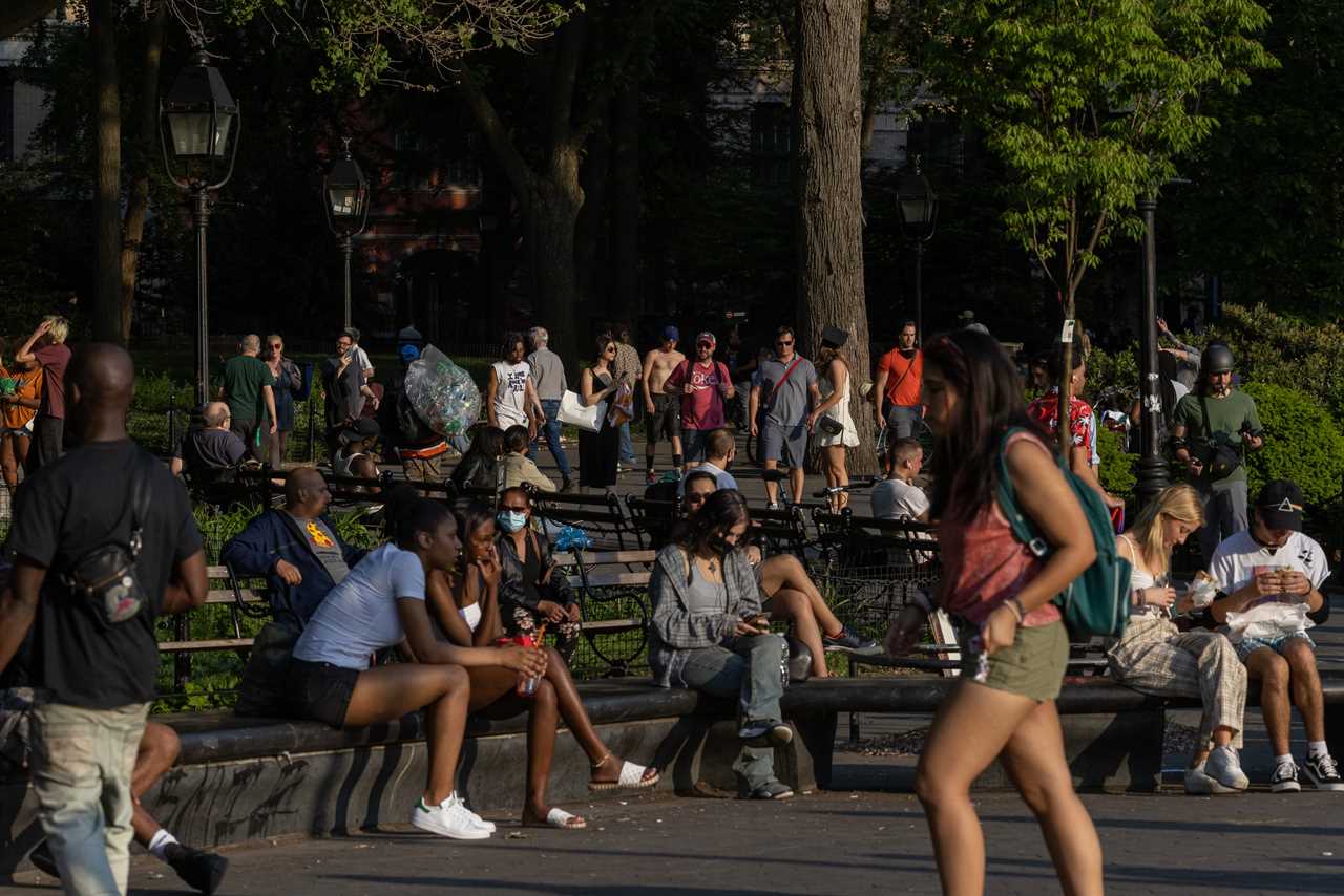 New York roars back to life as city’s bars and restaurants fully reopen and temperatures soar