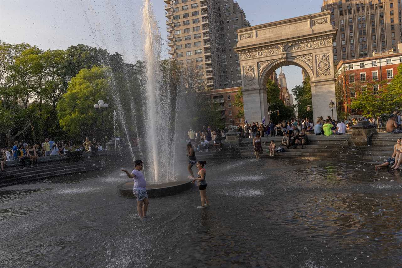 New York roars back to life as city’s bars and restaurants fully reopen and temperatures soar