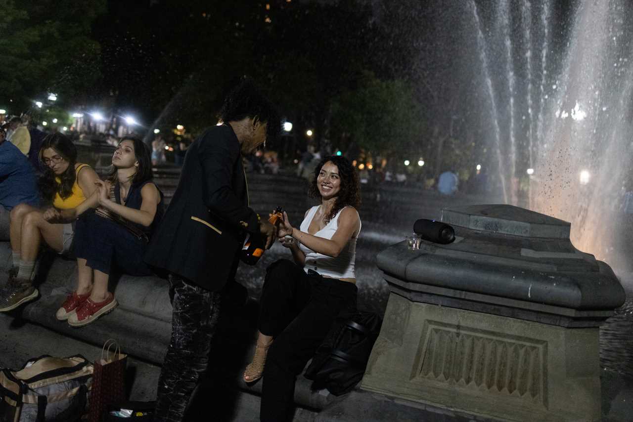 New York roars back to life as city’s bars and restaurants fully reopen and temperatures soar