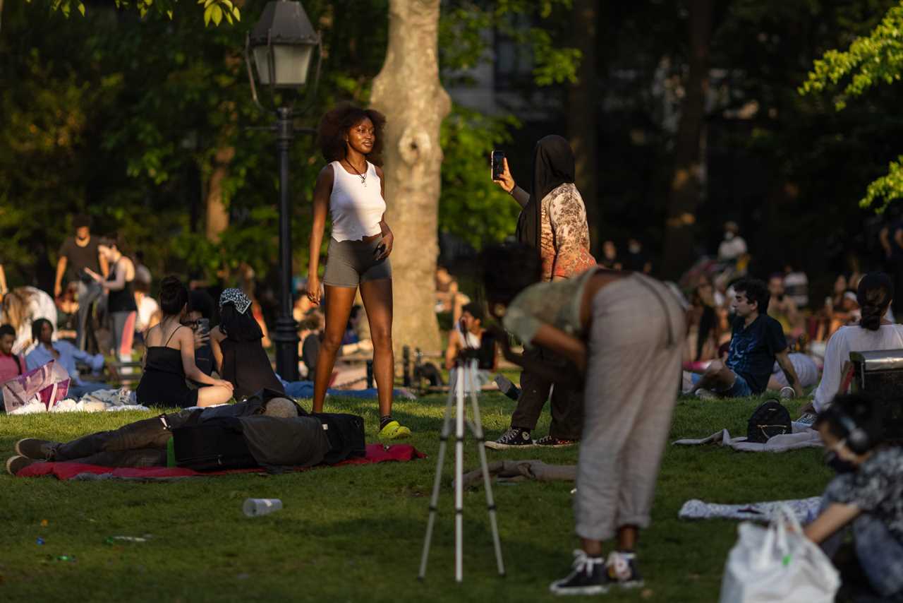 New York roars back to life as city’s bars and restaurants fully reopen and temperatures soar