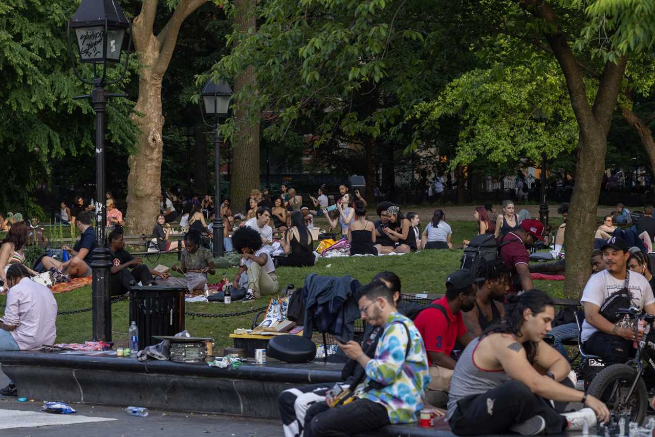 New York roars back to life as city’s bars and restaurants fully reopen and temperatures soar