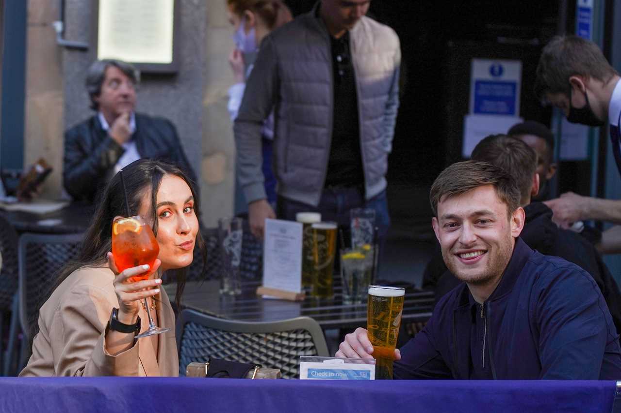 Revellers hit the pub in force for second night in a row after finally being allowed to sit indoors