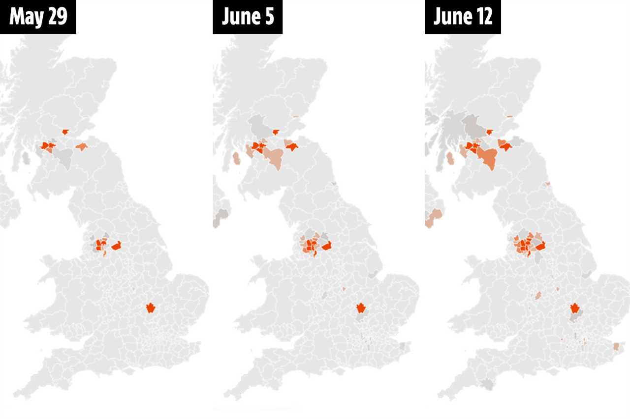 Brits in Indian variant hotspots ‘to get second jab sooner’ in bid to save UK’s summer of freedom as cases surge