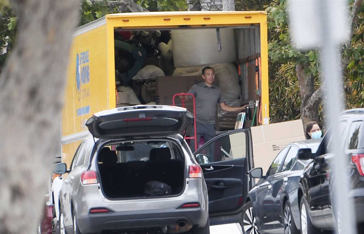 Hunter Biden appears to move out of $5.4m Venice Beach rental as moving trucks pictured outside amid homelessness crisis