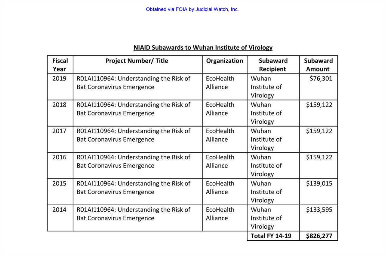 Fauci emails show Wuhan ‘Covid leak’ lab was given $826k of US taxpayer cash and NOT $600k flip-flopping doc has claimed