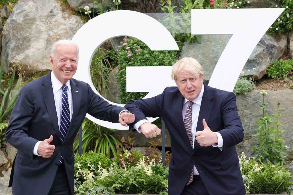 Boris Johnson hails ‘great talks’ with Joe Biden after pair finally meet at G7 summit