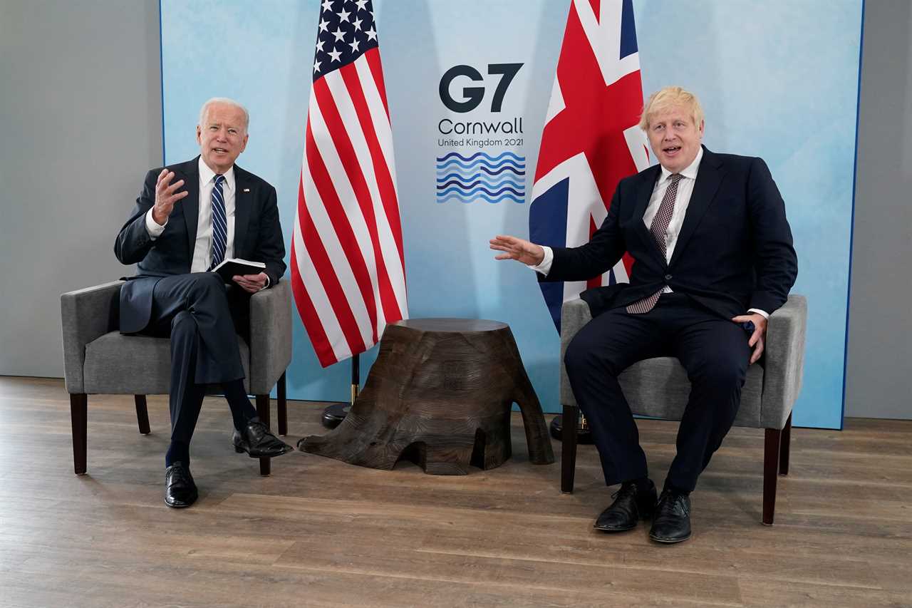 Boris Johnson hails ‘great talks’ with Joe Biden after pair finally meet at G7 summit